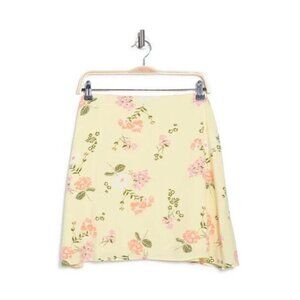 Abound BNWOT yellow floral mini Skirt sz Large